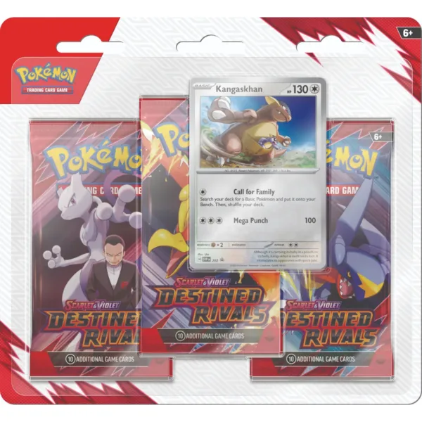 Pokemon Destined Rivals 3‑Pack Blister - Kangaskhan
