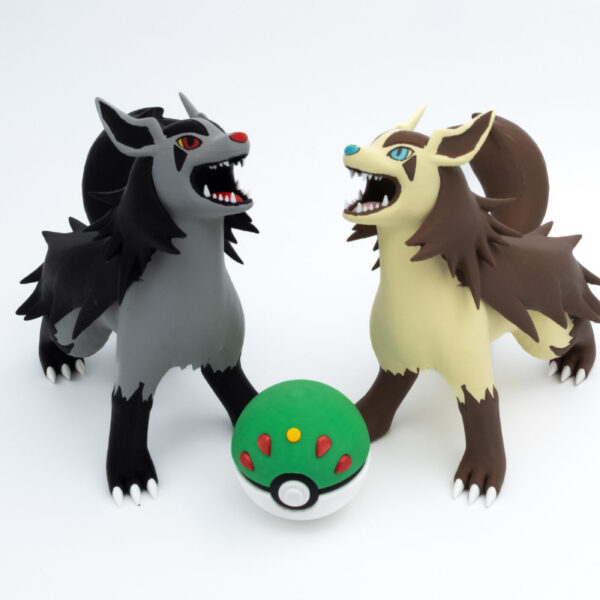 Pokémon 3D print - Mightyena en Shiny Mightyena Combo