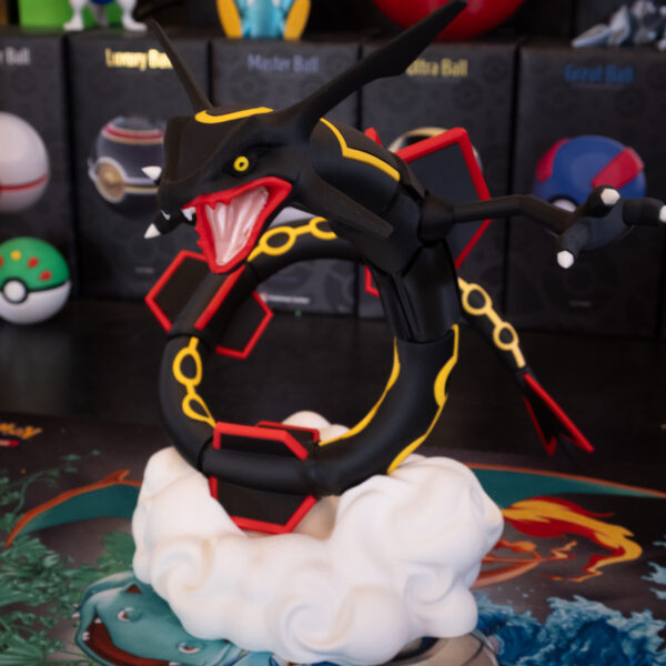 Pokémon 3D print - Shiny Rayquaza met base