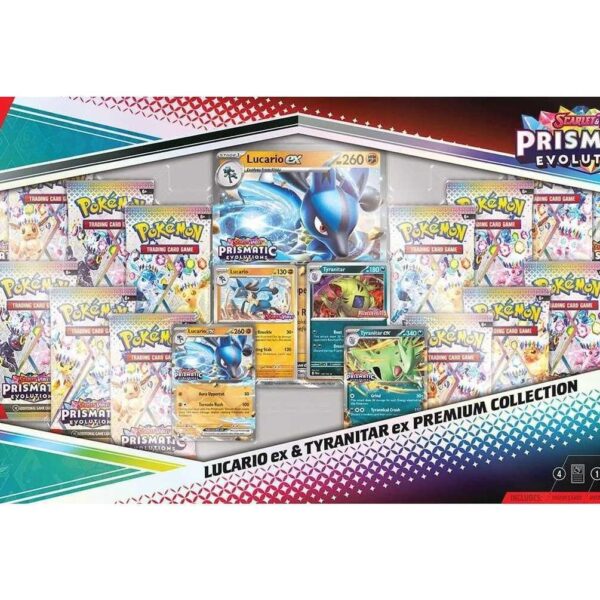 Pokémon Prismatic Evolutions: Lucario & Tyranitar ex Premium Collection