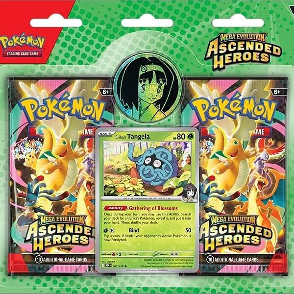 Pokemon Blister Pack - Mega Evolution: Ascended Heroes - 2-Pack Blister Collection: Erika's Tangela